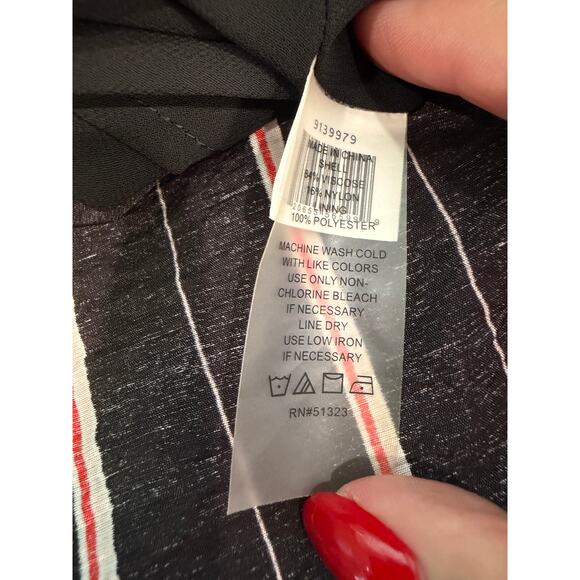 Vince Camuto One Shoulder Striped Dress Women’s 8 Asym Hem Lined Side Zip EUC - Picture 6 of 6